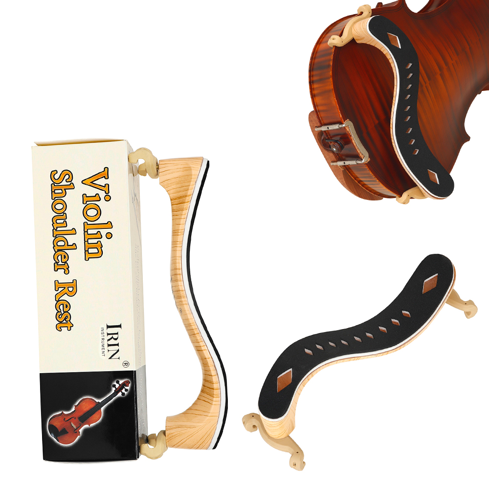 Violin Shoulder Rest - ﻿ IRIN 4/4 バイオリン肩当てアンティークメープルプロフェッショナルバイオリン肩当て無料調整ミュージカルバイオリンアクセサリー ﻿