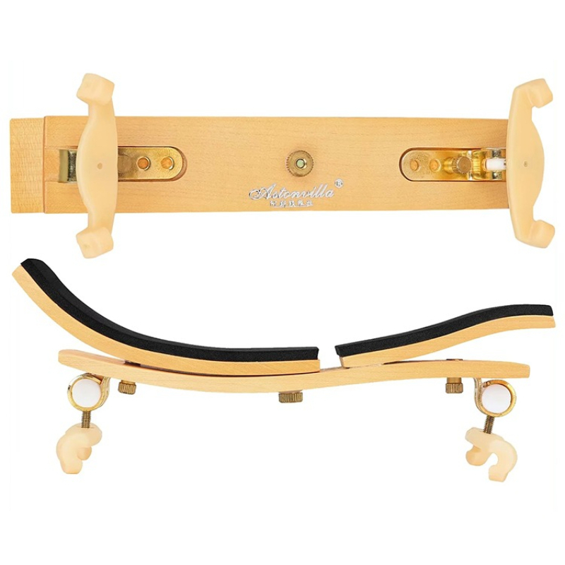 Violin Shoulder Rest - 4/4 バイオリン肩当て木製調節可能なバイオリン肩当て安定したサポート肩パッド弦楽器アクセサリー