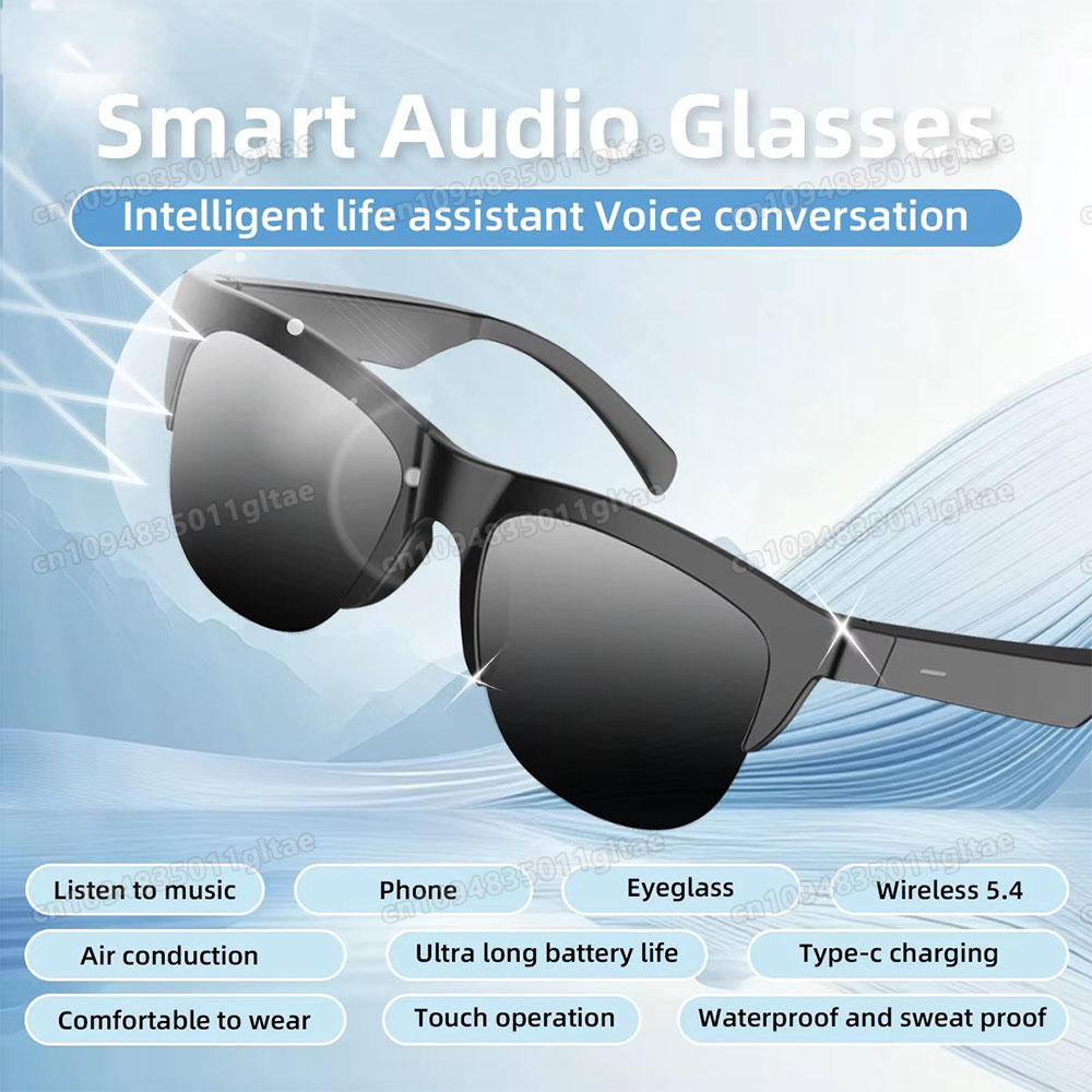 Audio Music Voice - 新型カメラ制御スマートグラス2026ミュージックサングラスヘッドホンワイヤレスBluetooth通話ヘッドセットHIFIオーディオグラスAndroid対応