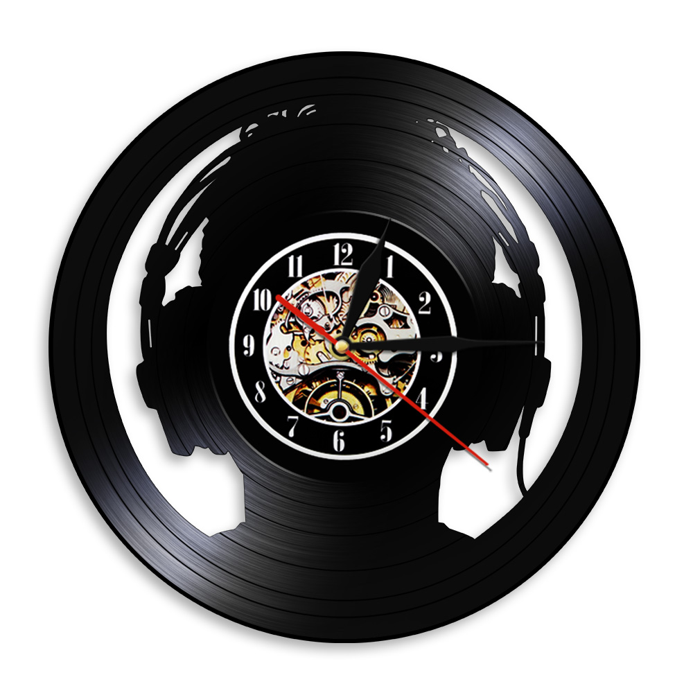 Audio And Music Separate - オーディオスレーブヘッドホンDJ装飾壁掛け時計音楽愛好家向けビニールレコード壁掛け時計音楽なしでは生きられない人への最高の贈り物