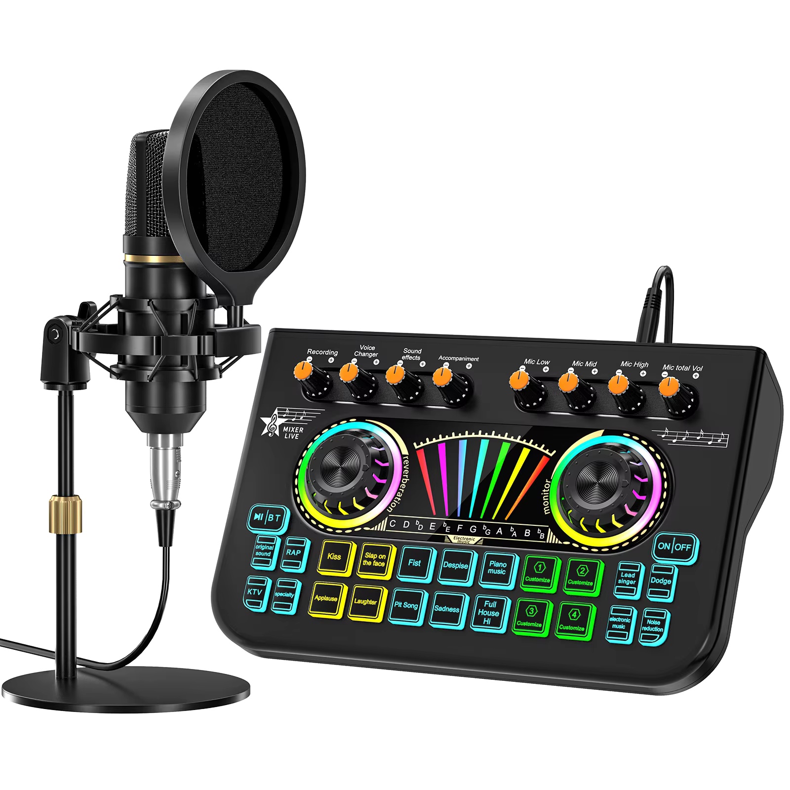 Audio Youtube Music Free - Tenlamp X3 BM800 ポッドキャストマイクバンドルキット、3.5mmコンデンサーマイク、ライブサウンドカードオーディオミキサー、PC、スマホ、ゲーム、ストリーミング、歌、カラオケ、YouTube、Vlog用のプロフェッショナル音楽スタジオフルセットアップ