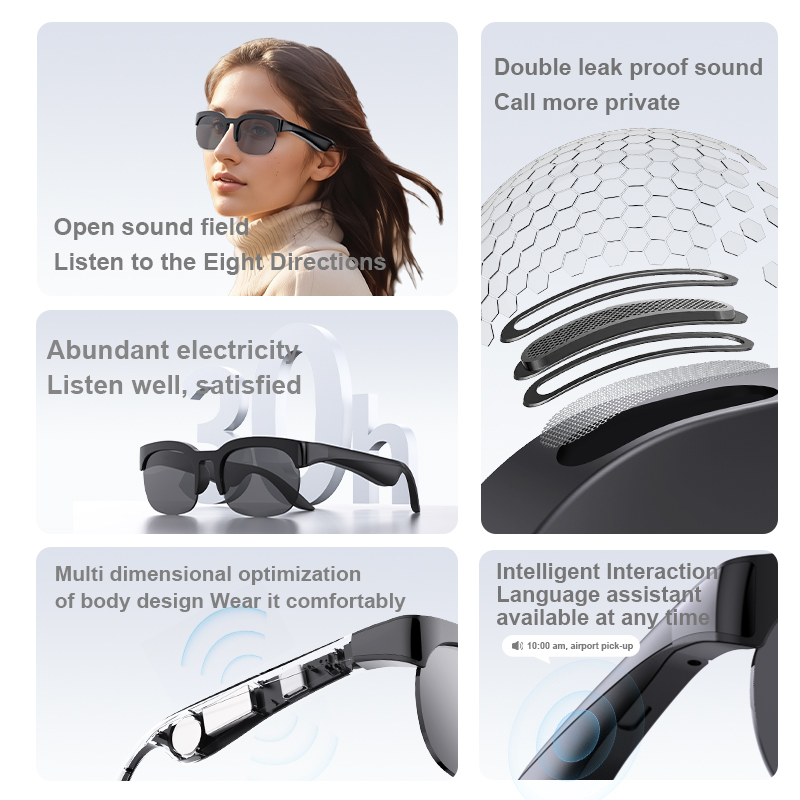 スマートオーディオグラス Bluetooth 5.3 タッチ - Audio Music Voice のレビューと価格
