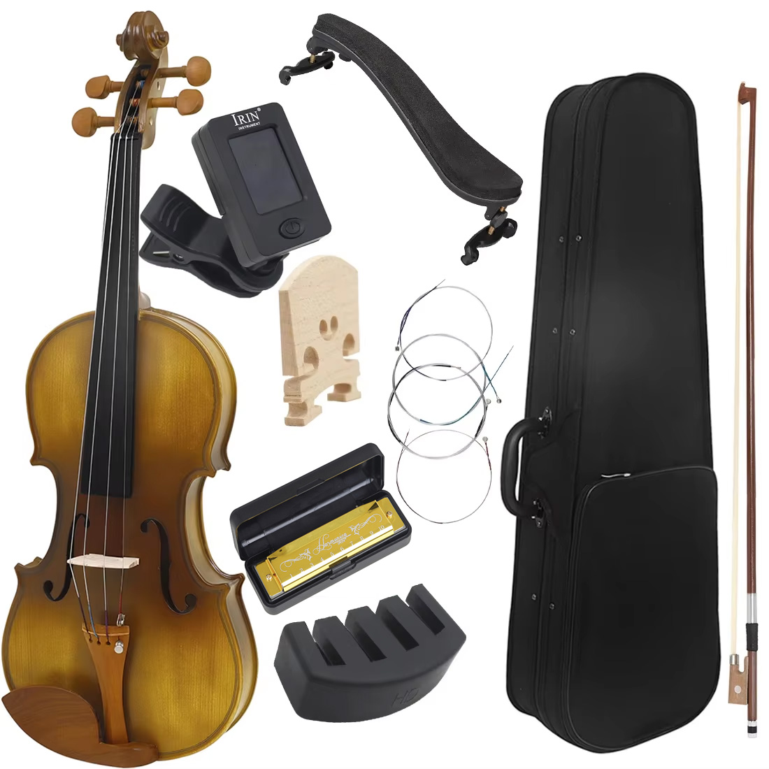 4/4 バイオリン スプルース材 ヴィンテージバイオリン ケ - Violin Shoulder Rest のレビューと価格