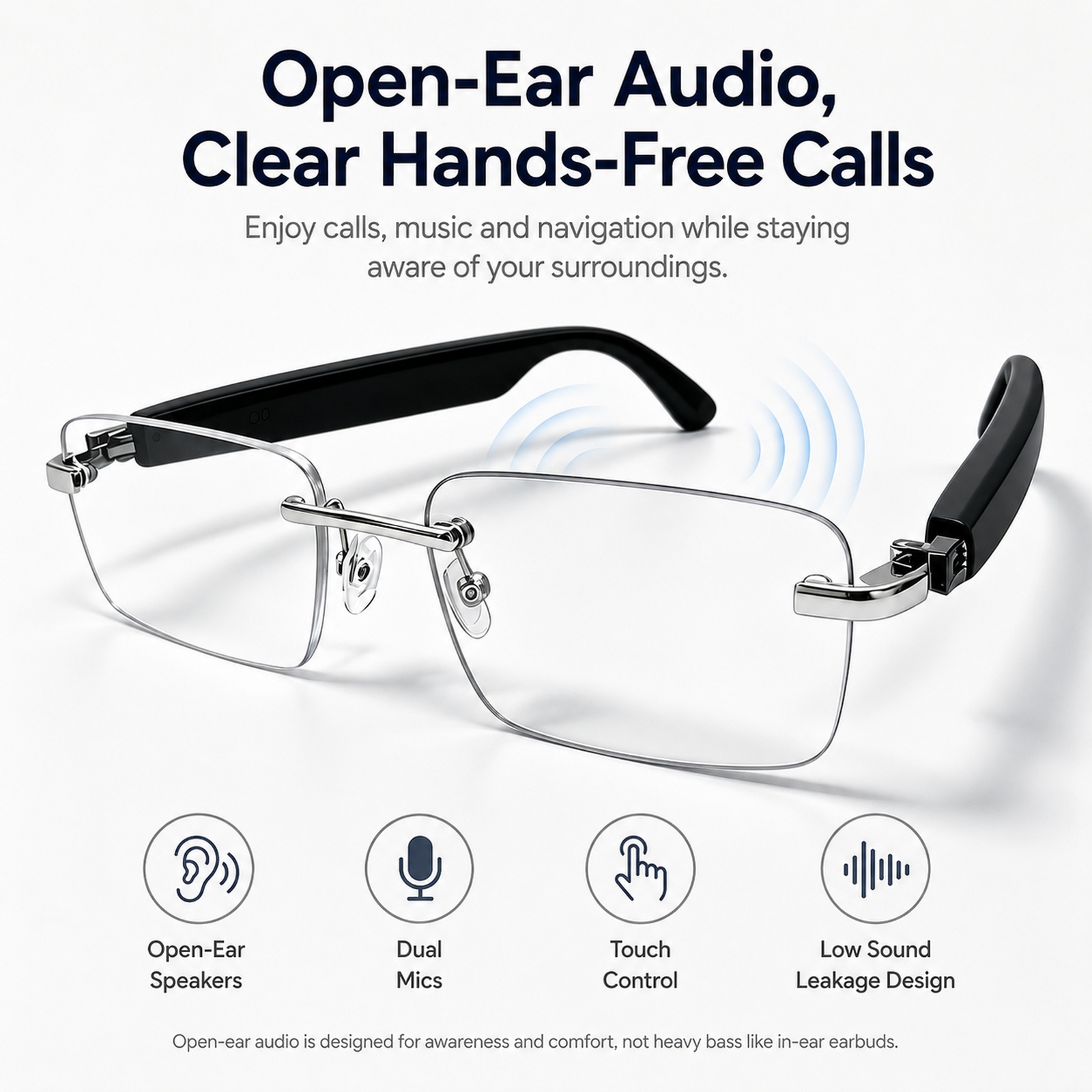 Bluetoothスマートサングラス、調光スマートグラス、通 - Audio Music Voice のレビューと価格